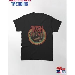 Rush Band 80S Style Classic Tshirt Tee